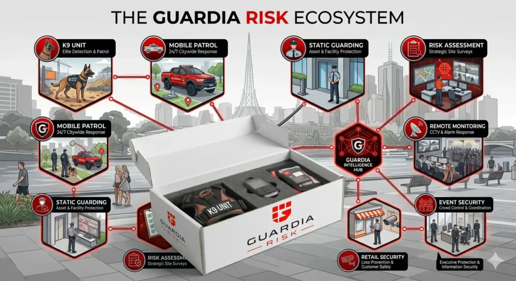 Security Service Melbourne - Guardia Risk Ecosystem.